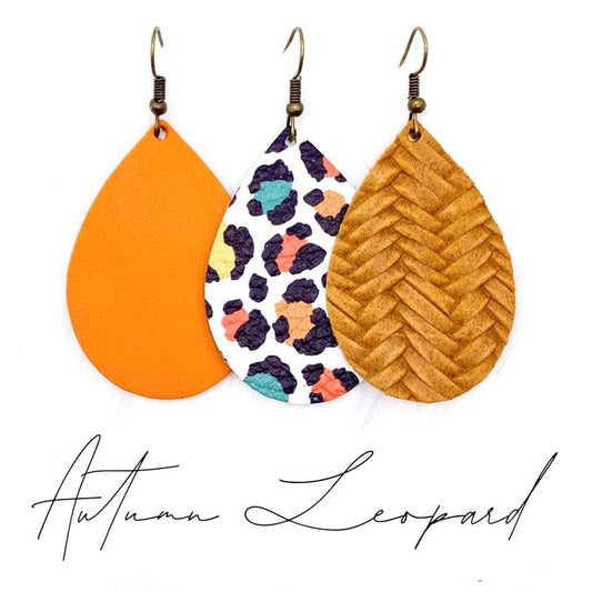 2" Autumn Leopard Mini Collection -Earrings by Doohickies Wholesale