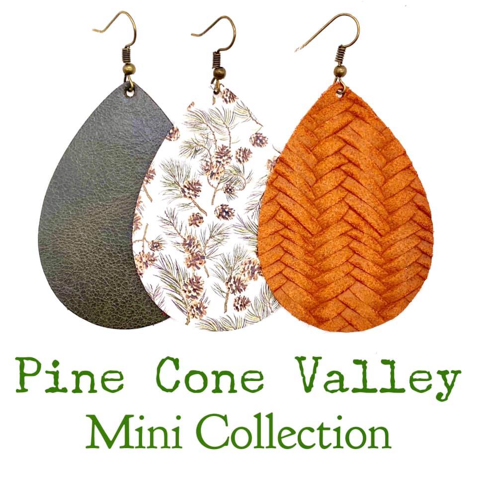 2.5" Pine Cone Valley Mini Collection -Earrings by Doohickies Wholesale