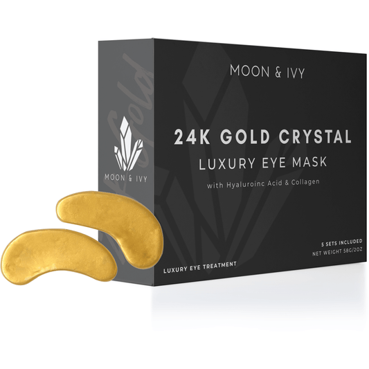 24K Gold Crystal Luxury Eye Mask by Moon & Ivy