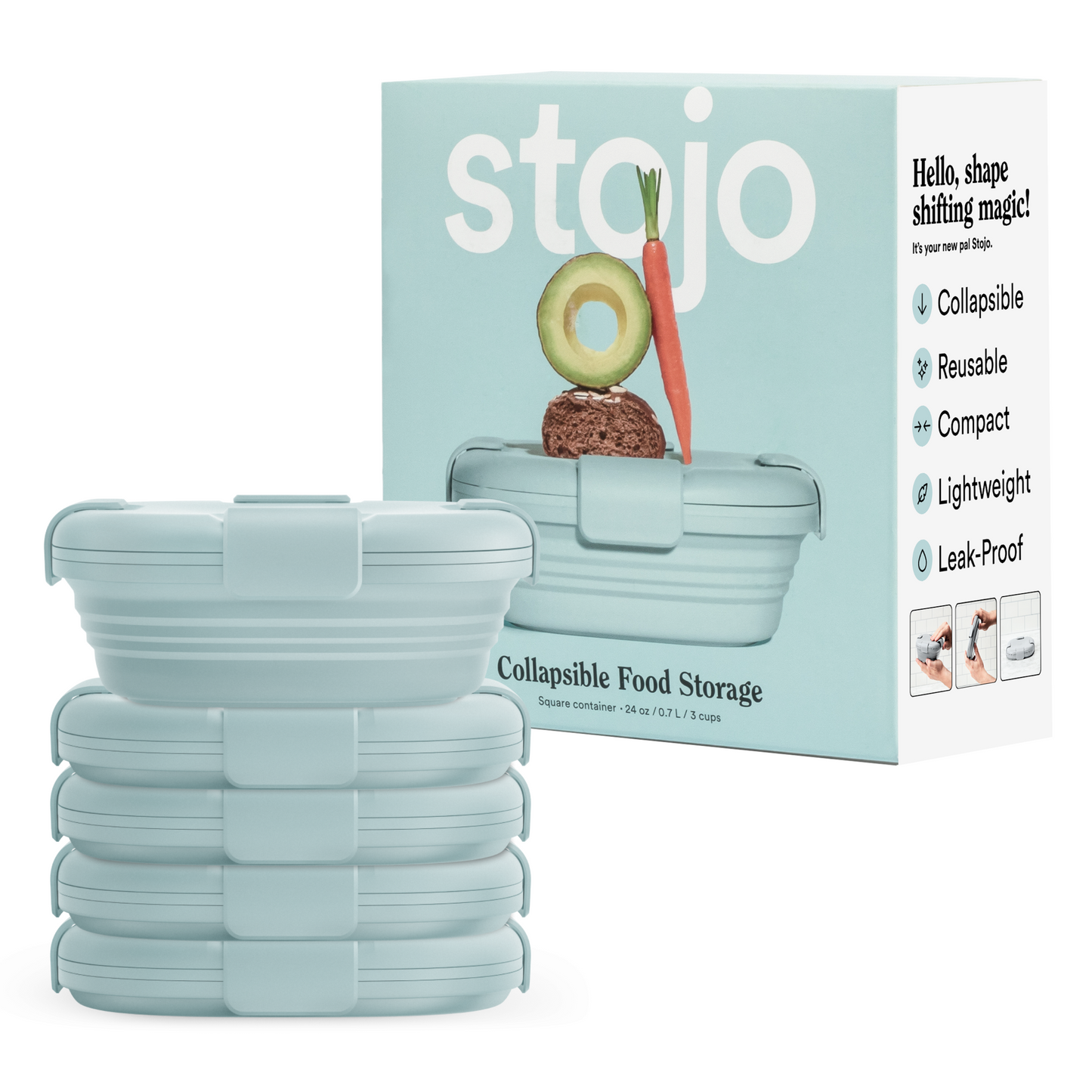 24 oz Box by Stojo Products Inc.