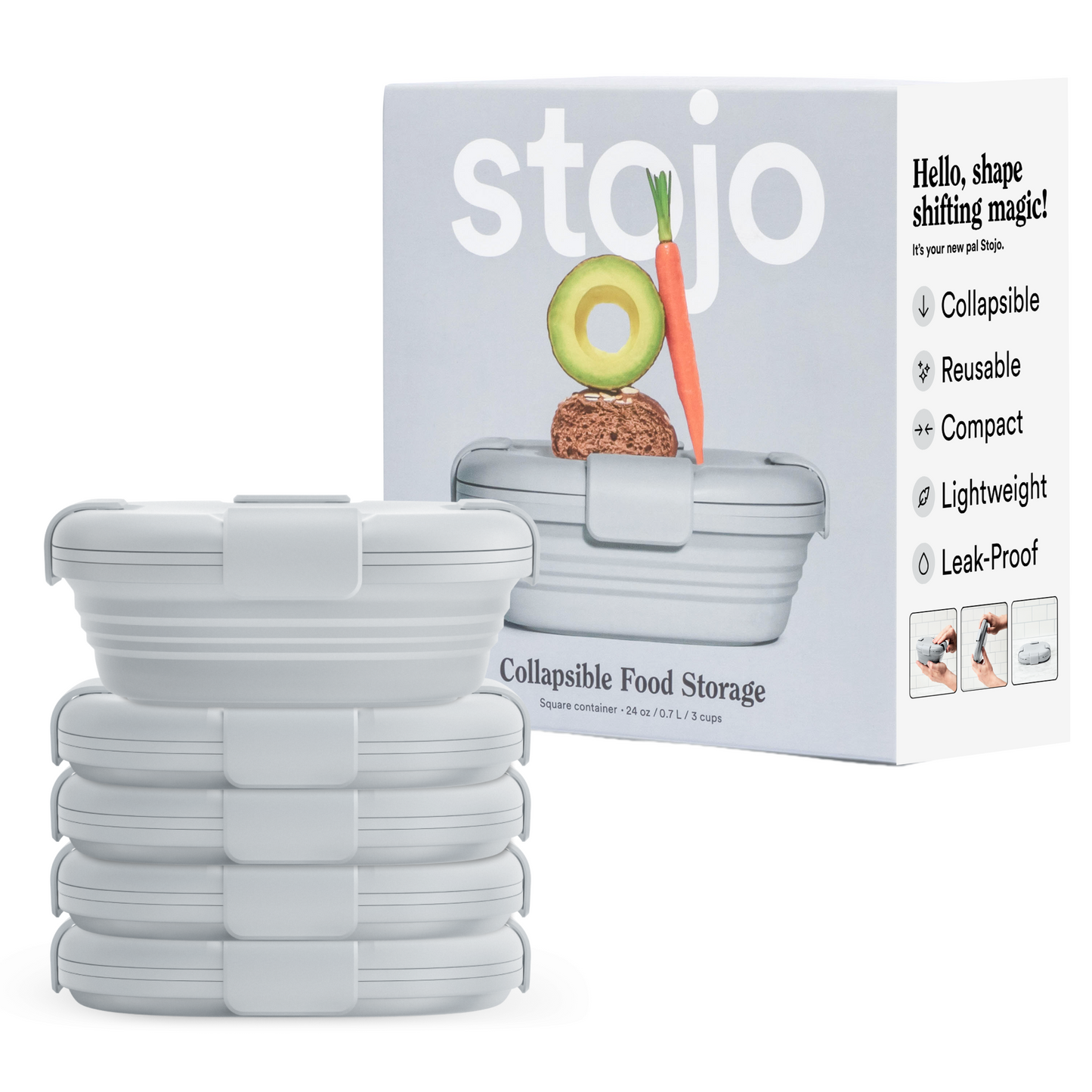 24 oz Box by Stojo Products Inc.