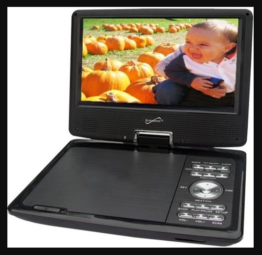 9" Portable DVD Player With Digital TV, USB and SD Inputs & Swivel Display (SC-259A) by Jupiter Gear Home