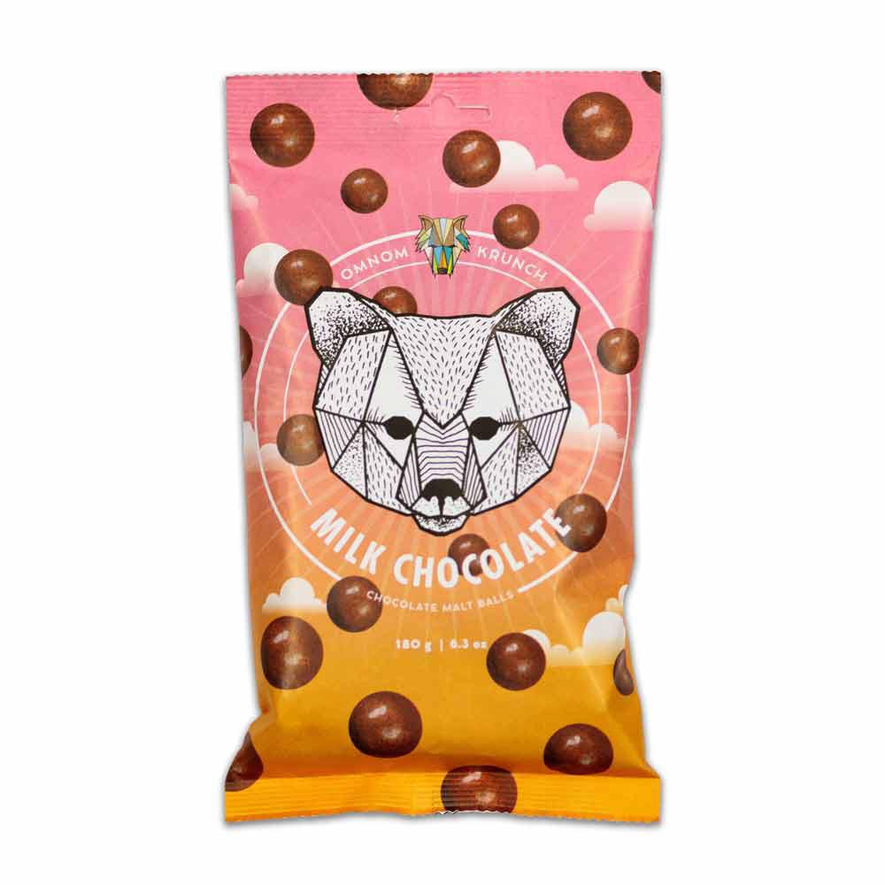 omNom - 'omNom Krunch' Milk Chocolate Malt Balls (180G) by The Epicurean Trader