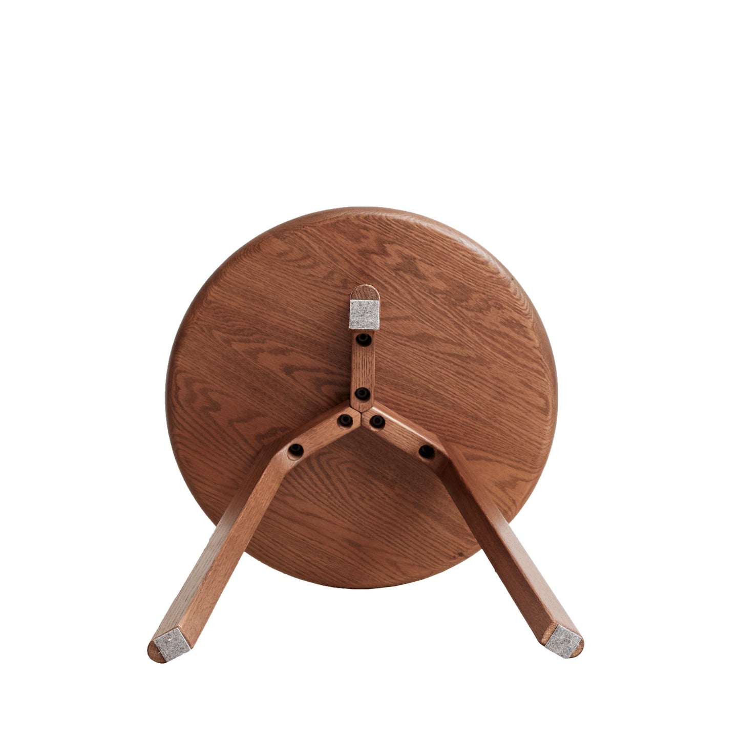 Natural Solid Oak Wood Round End Table by Blak Hom