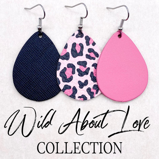 1.5" Wild About Love Mini Collection (leather) -Earrings by Doohickies Wholesale