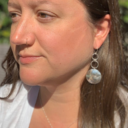 Full Moon Chandelier Earrings by Jennifer Cervelli Jewelry