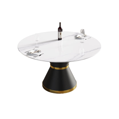 Modern Marble Stone Round Dining Table by Blak Hom