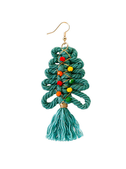 Tasseled Earrings Christmas Tree Accessories by migunica