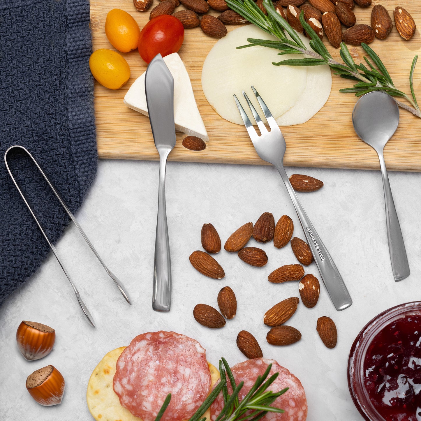 Stainless Steel Charcuterie Utensil Set of 8, by Ironwood