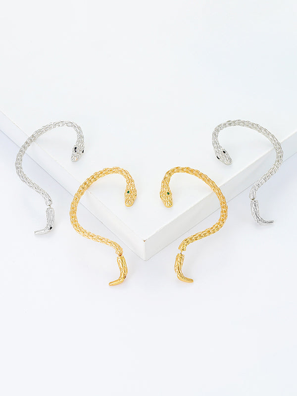 Snake Shape Earhook Earrings by migunica