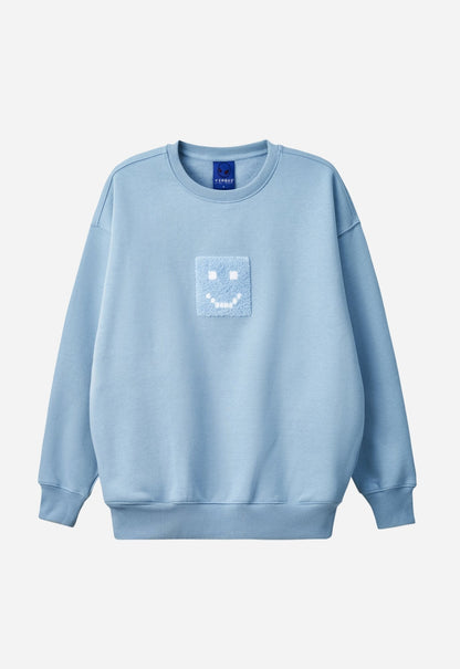 "Pixel" Fog Blue Sweatshirt by Amoo