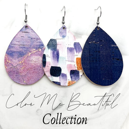 2" Color Me Beautiful Mini Collection (cork) -Earrings by Doohickies Wholesale