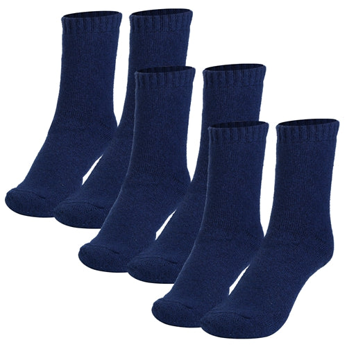 3 Pairs Men Warm Wool Socks Soft Cozy Winter Thermal Socks For Men Thick Heat-Trapping Moisture Wicking Socks Indoor Outdoor - Dark Blue by VYSN