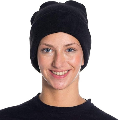 1 Pack - Acrylic Beanies for Women Soft Warm Knitted Winter Beanie Hat by Mars Outlet Store LLC