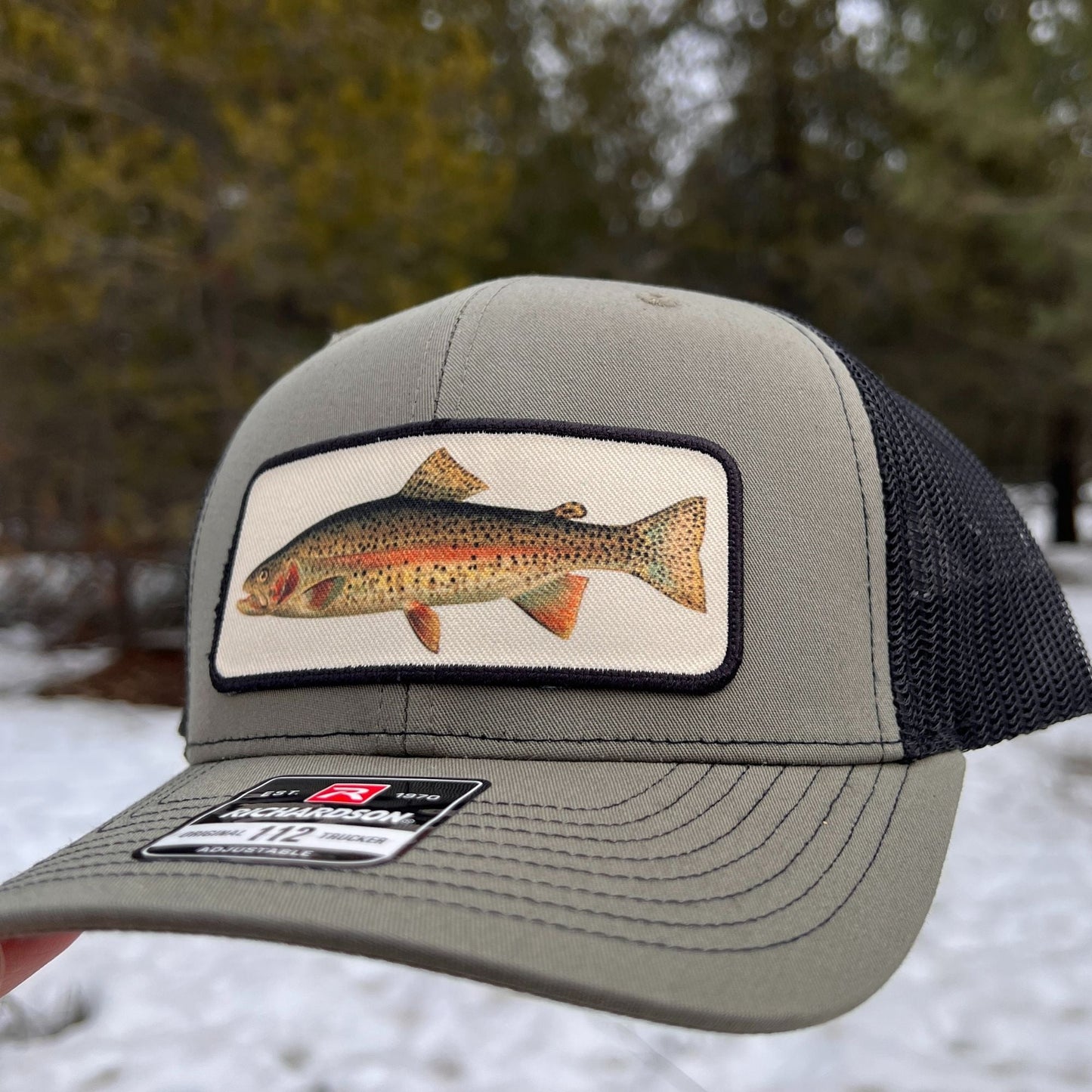 Rainbow Trout Fishing Hat - Richardson Loden Green/Black by 208 Tees