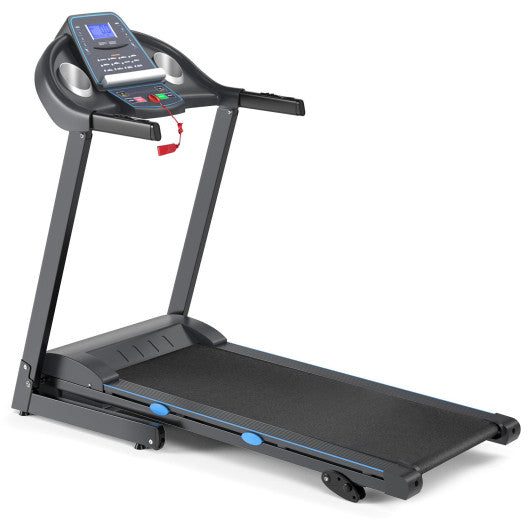 2.25 HP Folding Electric Motorized Power Treadmill with Blue Backlit LCD Display by VYSN