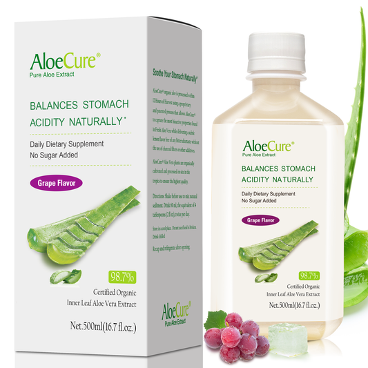 Pure Aloe Vera Juice Grape Flavor by AloeCure