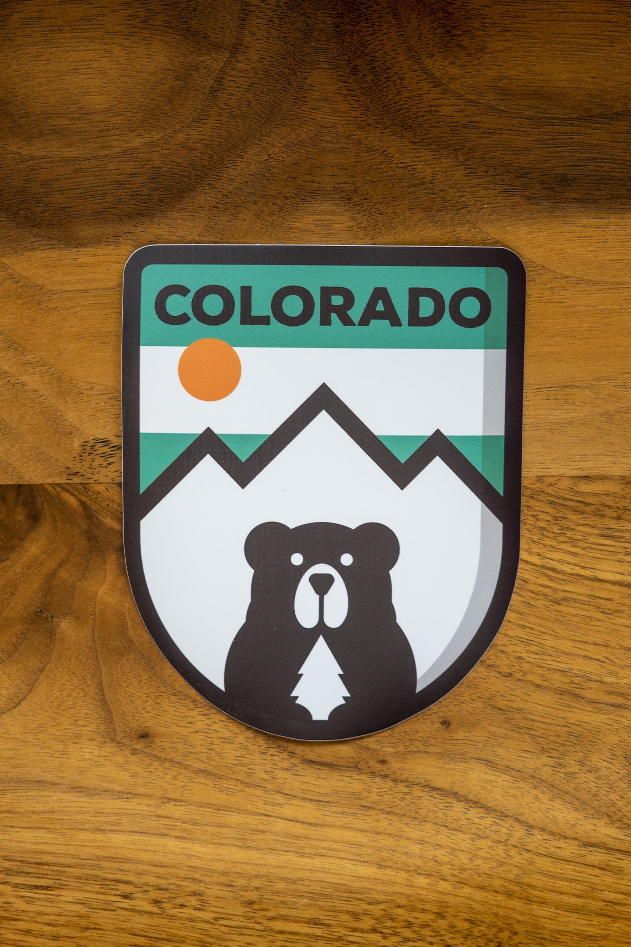 Mint Mountain Bear Sticker by Colorado Threads Clothing