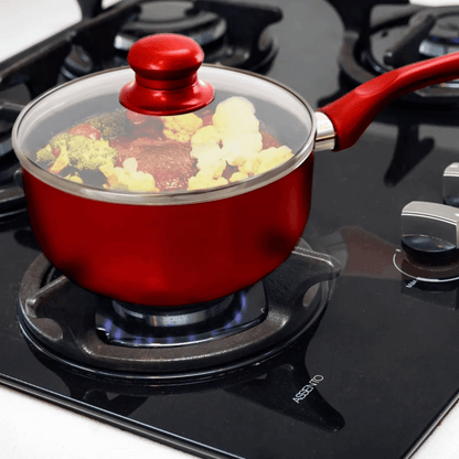 Better Chef 2Qt Ceramic-Coated Saucepan with Glass Lid by Jupiter Gear Home