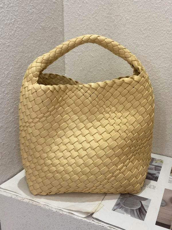 Solid Color Woven Bags Handbags by migunica