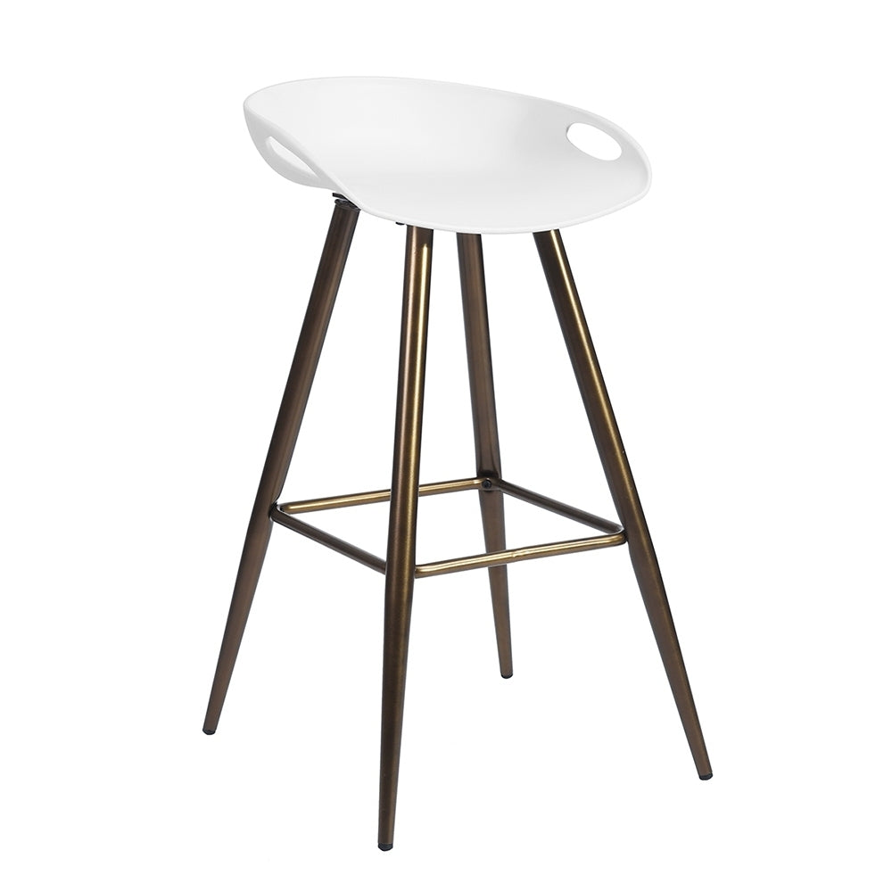 Bak Bar & Counter Stool (Set of 2) - White & Gold