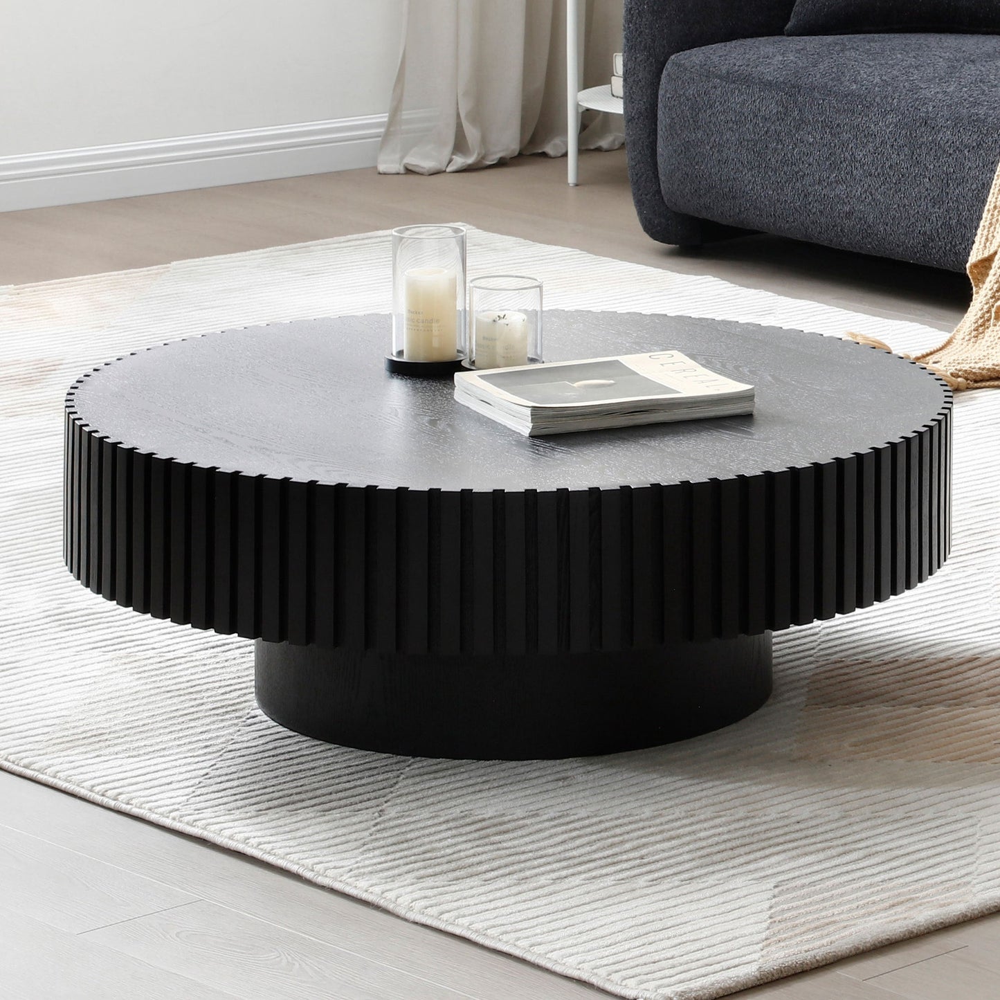 Modern Handcraft Drum Coffee Table by Blak Hom