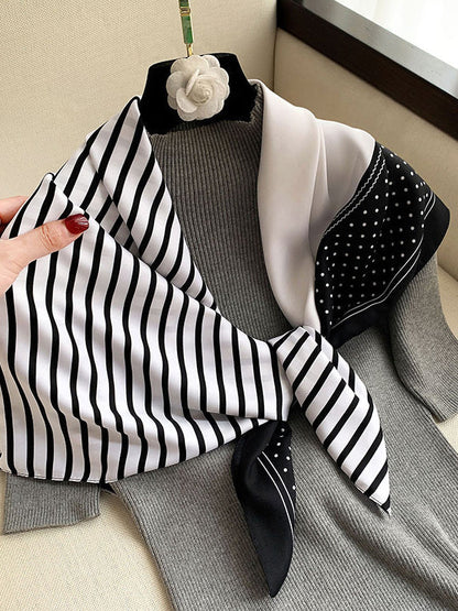 Vintage Polka-Dot Striped Shawl&Scarf by migunica