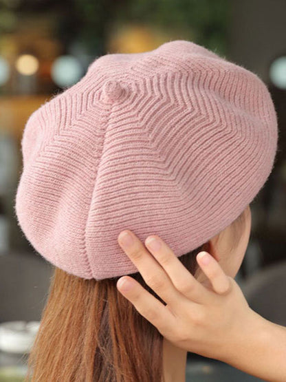 Solid Color Split-Joint Beret Hat by migunica