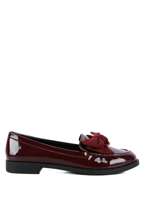 BOWBERRY BOW-TIE PATENT LOAFERS