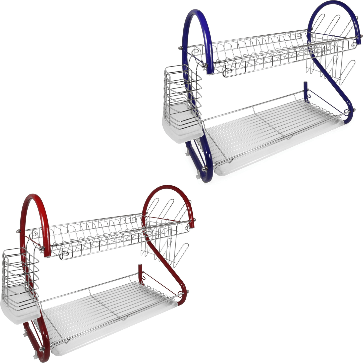 Better Chef 22" 2-Level Colored-Chrome-Plated S-Shaped Dish Rack by Jupiter Gear Home