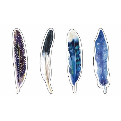 30-Pack of Watercolor-Style Feather Bookmarks by The Bullish Store