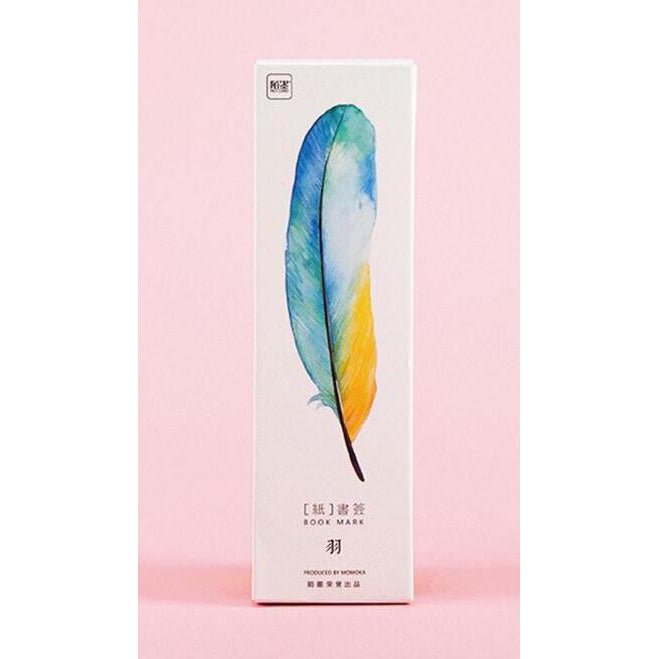 30-Pack of Watercolor-Style Feather Bookmarks by The Bullish Store