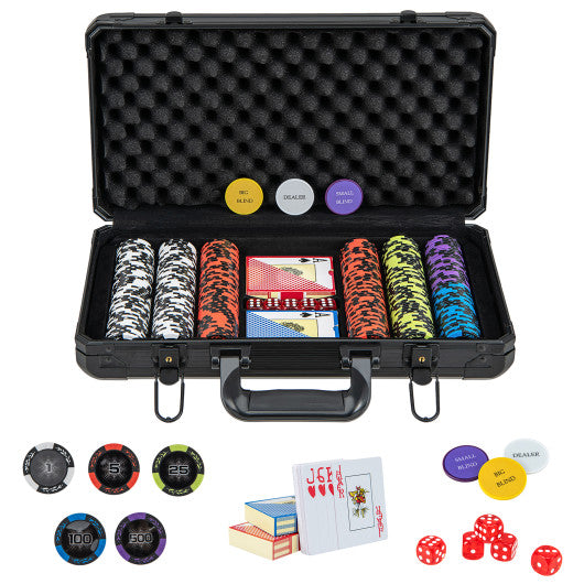 14 Gram Texas Holdem Poker Chip Set 300 Pieces Claytec Chips by VYSN