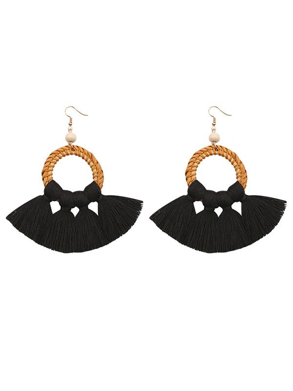 Tasseled Knitting Bohemia Earrings by migunica