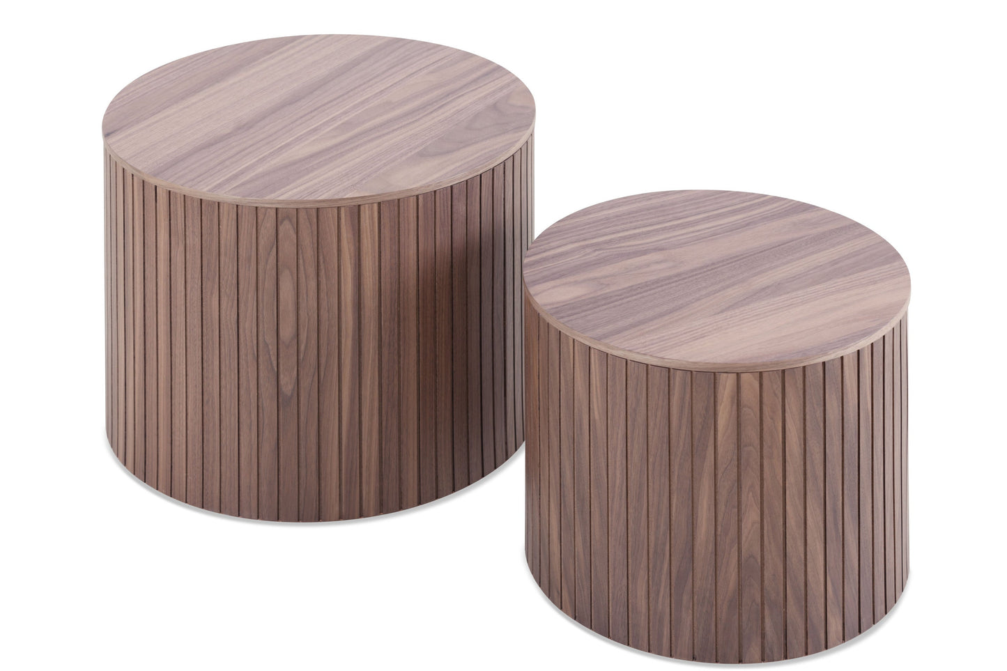 Set of 2 Handcrafted Round Coffee Tables by Blak Hom