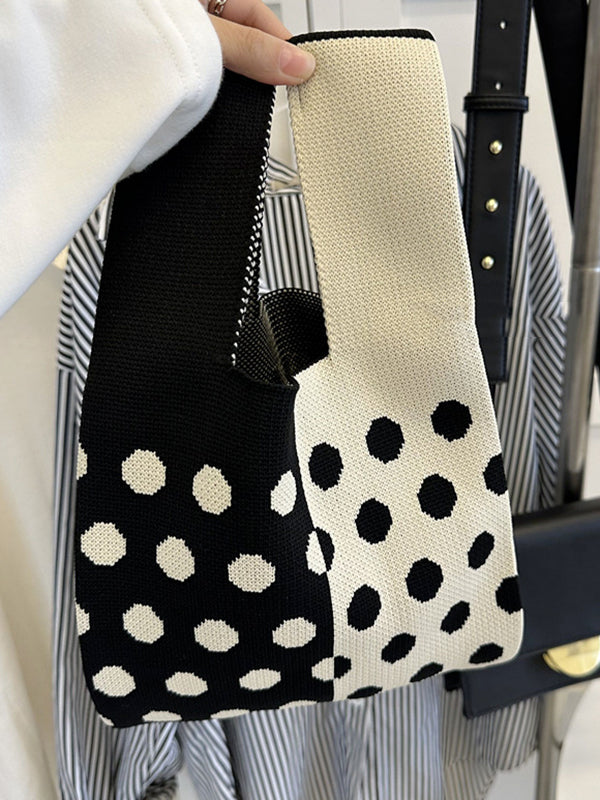 Multi-Colored Polka-Dot Split-Joint Bags Accessories by migunica