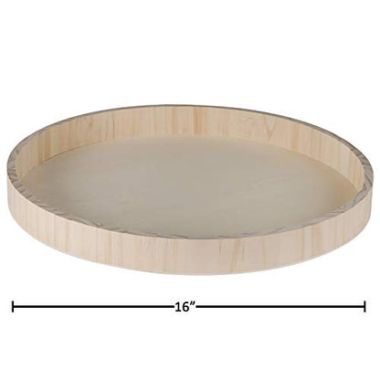 Wooden Nested Serving Trays Five Piece Set Round by Hammont