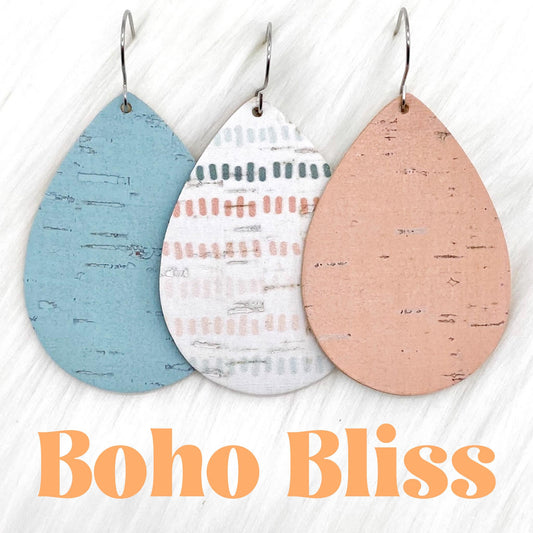 2.5" Boho Bliss Corkie Mini Collection -Boho Earrings by Doohickies Wholesale