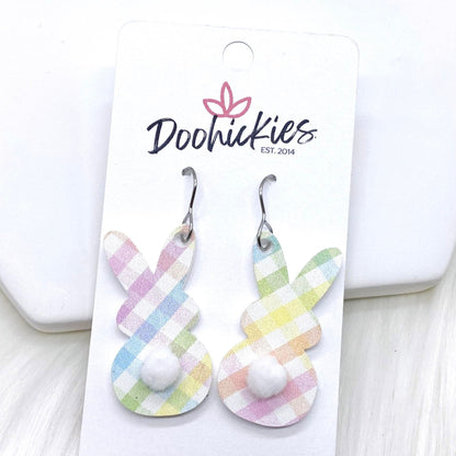 NEW Pastel Bunny Tail Acrylics -Earrings by Doohickies Wholesale