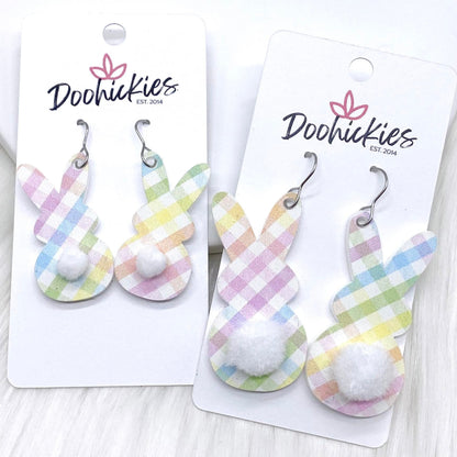 NEW Pastel Bunny Tail Acrylics -Earrings by Doohickies Wholesale