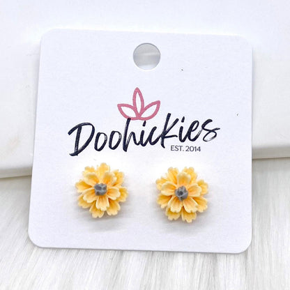 12mm Spring Wildflower Dayzz Studs -Earrings by Doohickies Wholesale