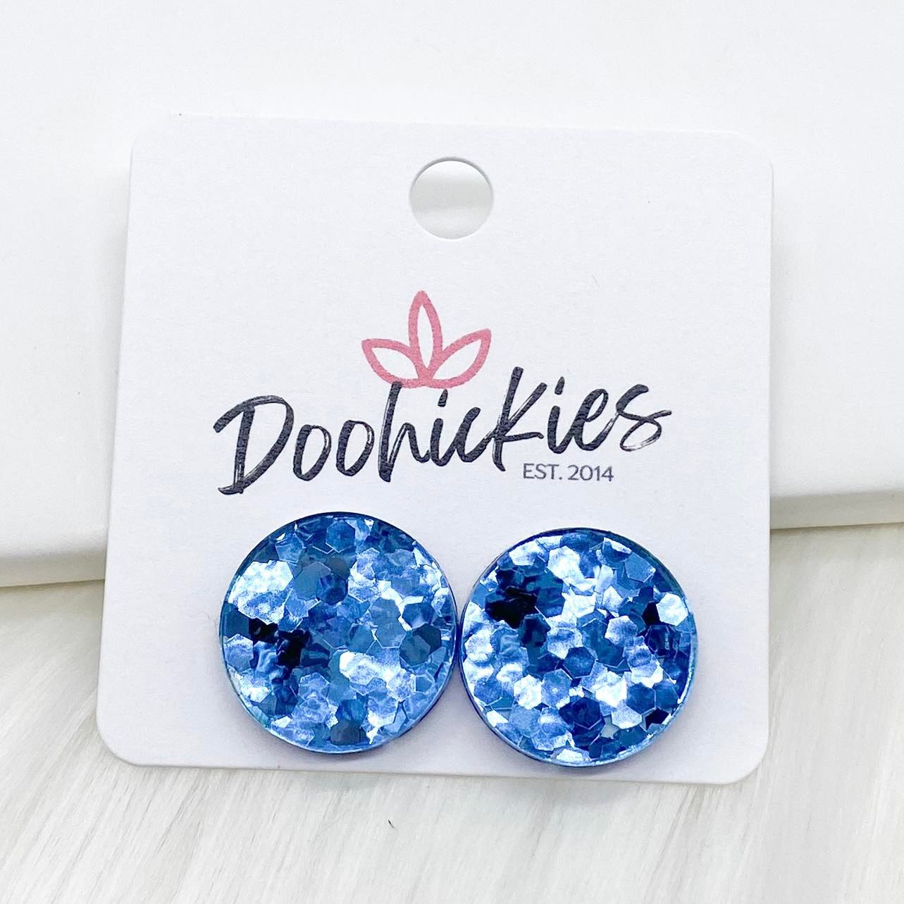 18mm Glitter Drops -Earrings by Doohickies Wholesale