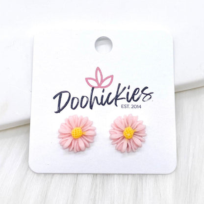 13mm Daisy Studs -Earrings by Doohickies Wholesale