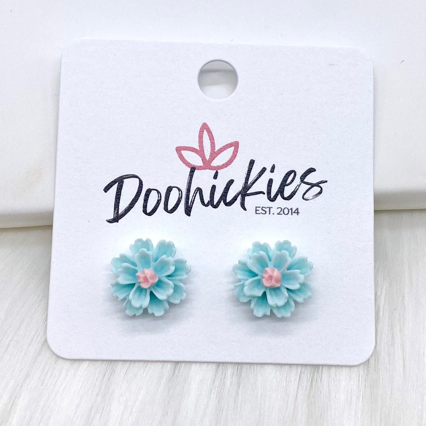 12mm Spring Wildflower Dayzz Studs -Earrings by Doohickies Wholesale