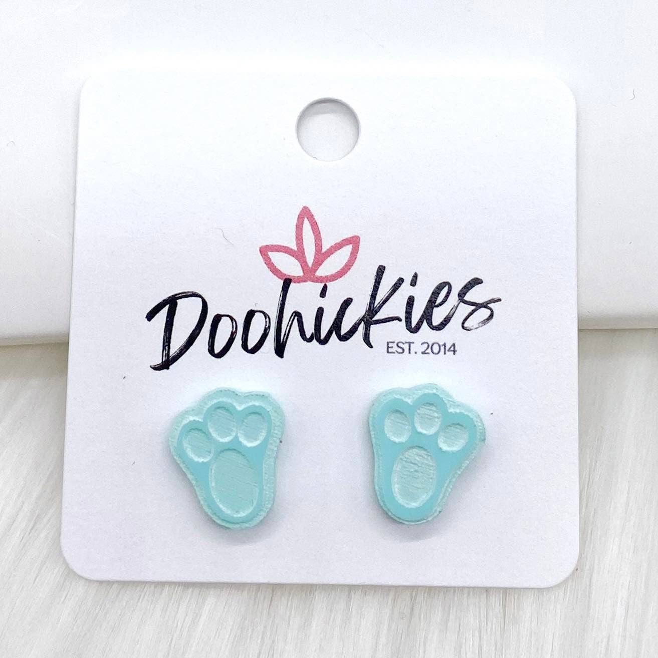 Pastel Bunny Paws -Earrings by Doohickies Wholesale