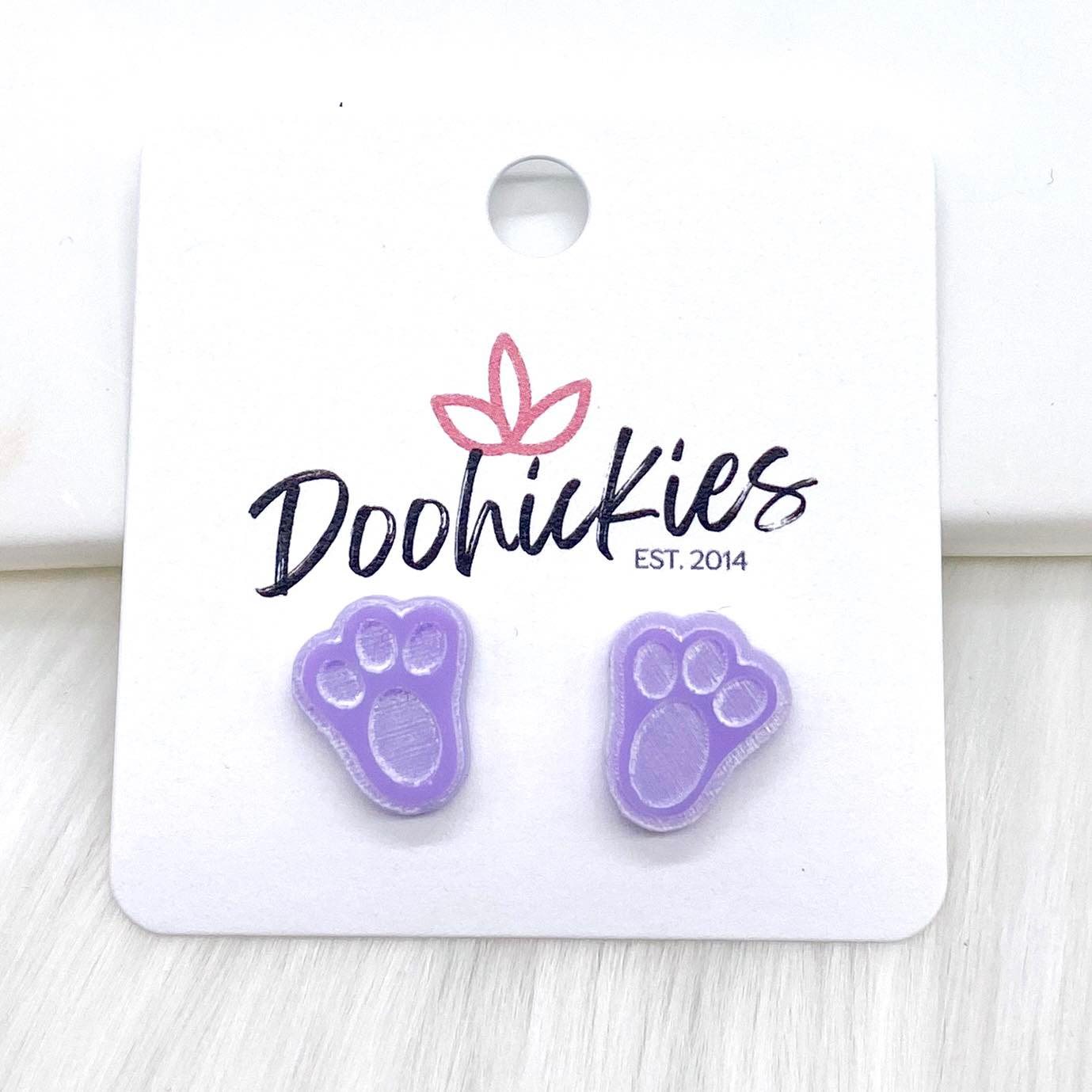 Pastel Bunny Paws -Earrings by Doohickies Wholesale