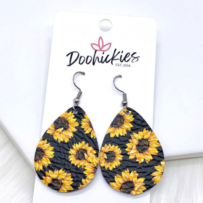 1.5" Sunflower Itty Bitties -Summer Earrings by Doohickies Wholesale