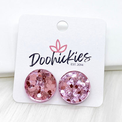 18mm Glitter Drops -Earrings by Doohickies Wholesale