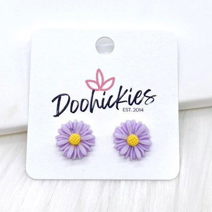 13mm Daisy Studs -Earrings by Doohickies Wholesale