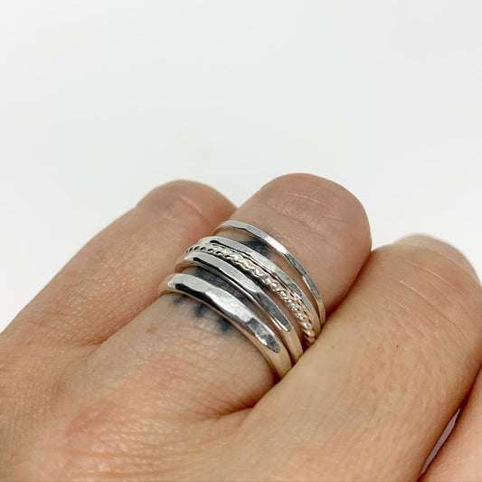 Five Stacking Ring Set by Jennifer Cervelli Jewelry